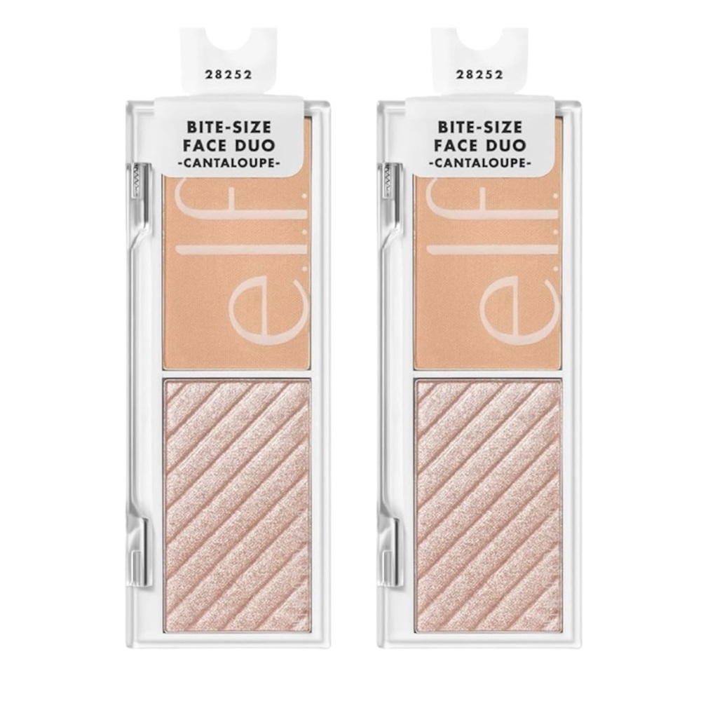 e.l.f. Cosmetics Bite-Size Face Duo x 2, Highlighter Bronzer Blush Cantaloupe